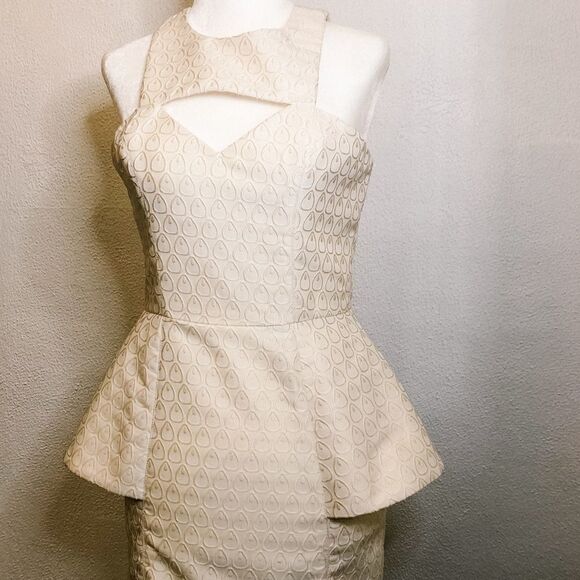 Keepsake the Label Friend Crush Jacquard Peplum Mini Dress - Picture 6 of 14